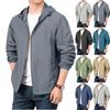 Мужская свободная повседневная куртка большого размера с капюшоном и длинными рукавами для активного отдыха