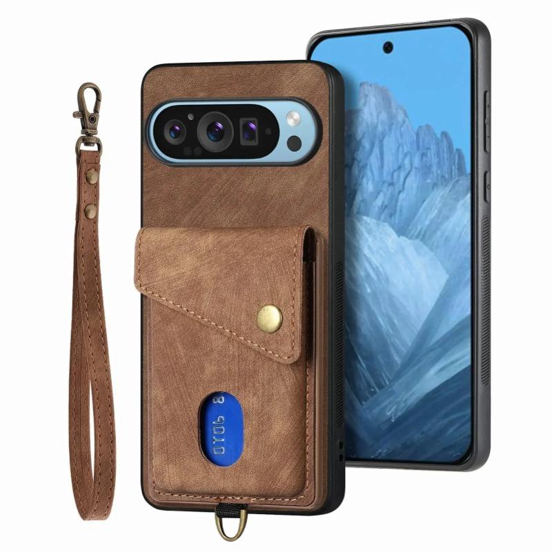 Для Google Pixel 9 Pro XL ремешок на запястье слот для карт кошелек телефон чехол для Google 8 9 Pro 8A 7A 6A кожаный кошелек защитный чехол
