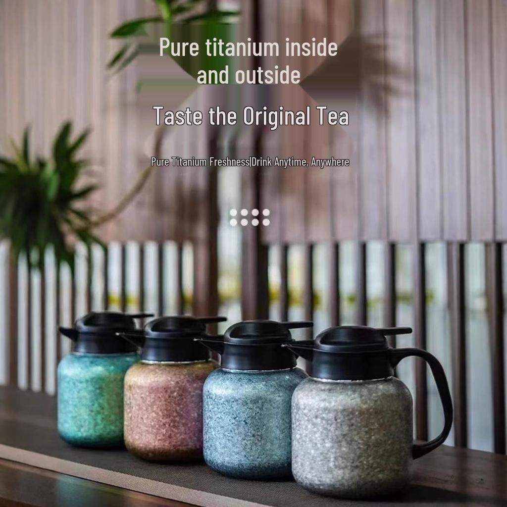 Le Hu Jian Pure Titanium Vacuum Insulated Cup with Magnetic Lid and Laser Engraving - Anti-Drop Stewing and Soaking Cup, New Model.