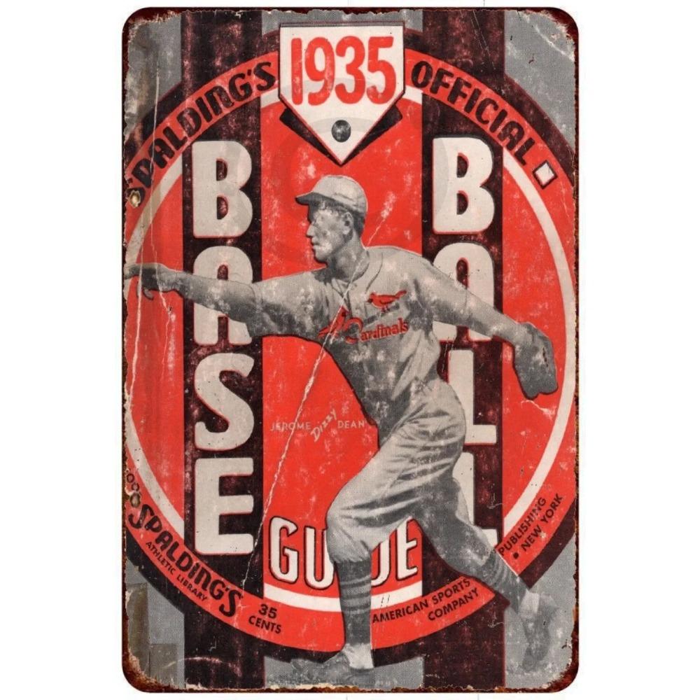 1935 Dizzy Dean Vintage Baseball Sign Reproduction Metal Wall Decor
