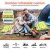 Single Flocked Tpu Air Mattress With Built-in Foot Inflator Lightweight Waterproof Foldable Sleeping Mat For Camping Backpacking Tent Bed