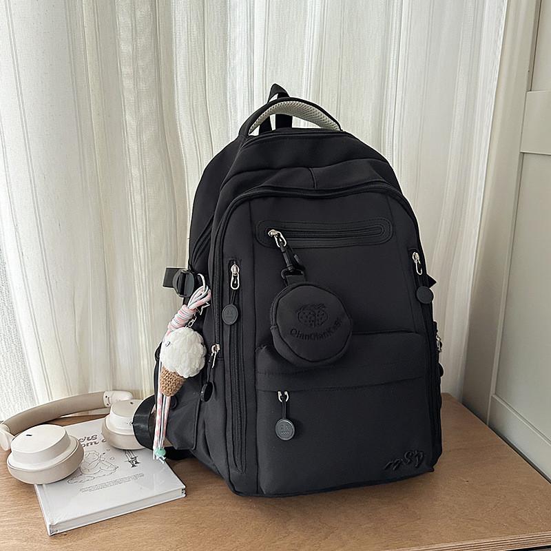 Backpack For Girls Boys Large Capacity Nylon Travel Casual Geometric Pattern With Padded Shoulder Straps For School And Hiking