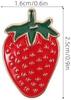 Ciieeo 6 Pack Strawberry Enamel Brooches Zinc Alloy Fruit Pins for Women Girls Red