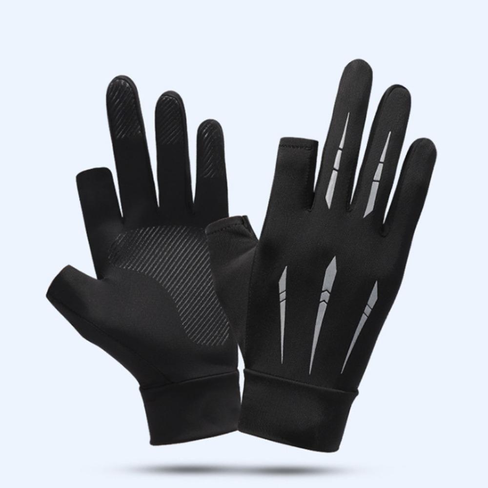 Anti-uv Ice Silk Fishing Gloves Highly Elastic Armguard 2024 Fitness Gloves Unisex