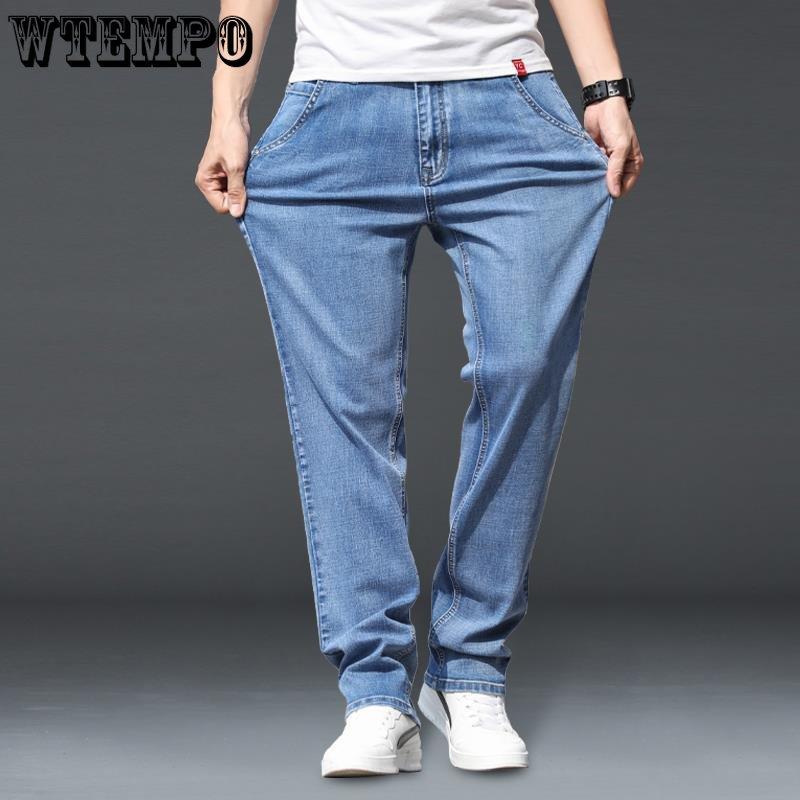Men's Jeans Spring and Summer New Loose Straight Pants Blue Large Size Casual Fashion Simple Jeans