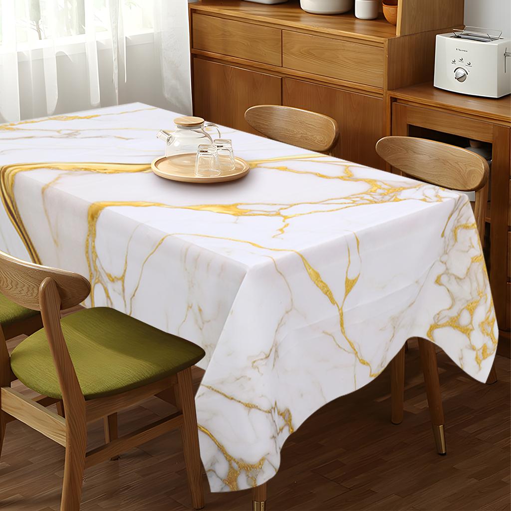 Скатерть прямоугольная мраморная 180x140 см, полиэстеровая скатерть, моющаяся, многоразовая, для кухни, столовой, пикника, вечеринки, скатерти, декор