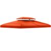 3x4m Gazebo Replacement Roof Canopy 2 Tier Top UV Cover Garden Patio Outdoor Sun Awning Shelters Rusty Red (TOP COVER ONLY)