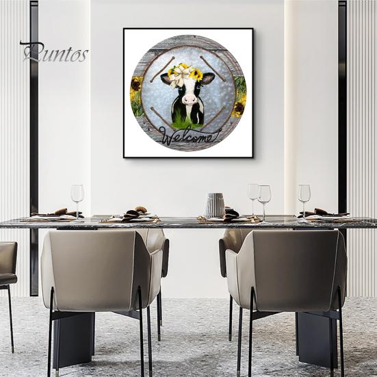 1 комплект, комплект для рисования животных из искусственного алмаза, красочный цветок, узор коровы, сделай сам, стразы, вышивка крестиком, рисунок, украшение для дома, искусство из искусственного алмаза