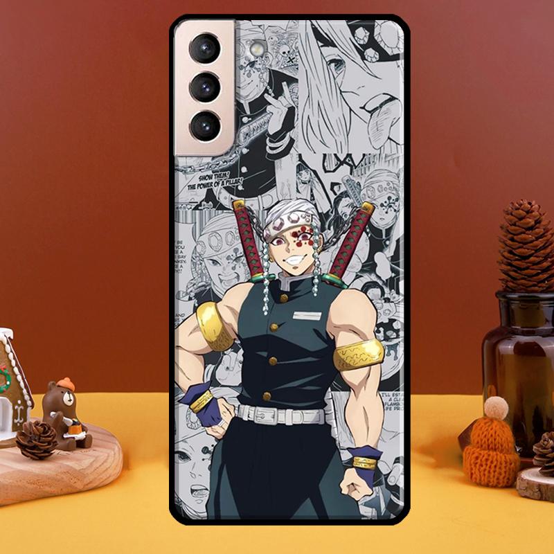 Чехол для телефона Tengen Uzui Kimetsu no Yaiba для Samsung Galaxy S22 Ultra S20 S21 FE S10 S10e S9 Note 10 Plus Note 20 Ultra