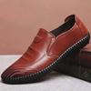 Мужская летняя повседневная кожаная обувь из мягкой кожи на мягкой подошве для среднего и молодого возраста