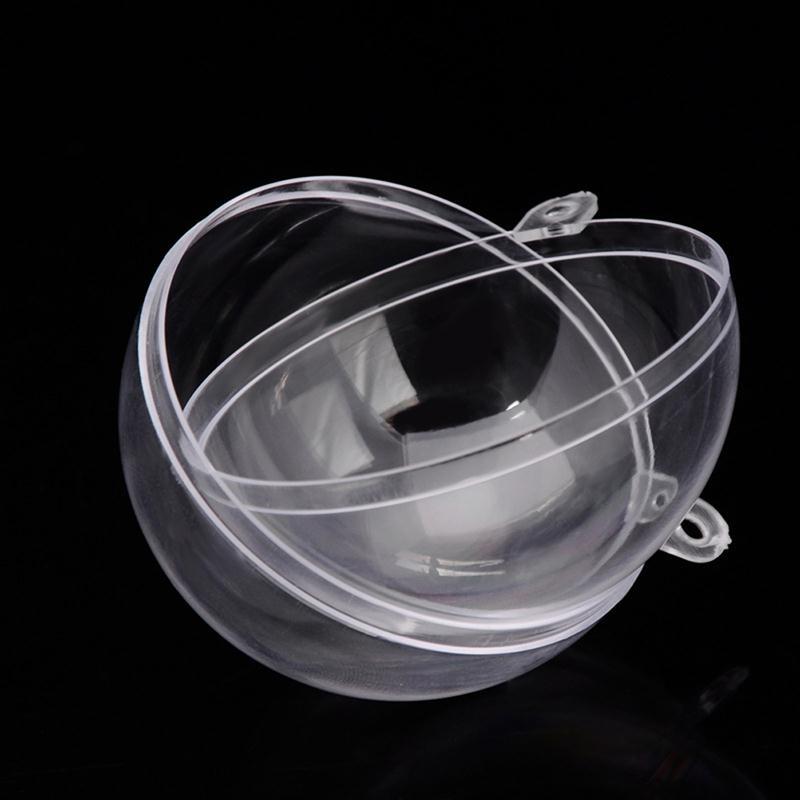 5шт Прозрачный шар Рождественская елка Подвеска Рождественские подвесные украшения Конфеты Конфетти Подарочная коробка Держатель