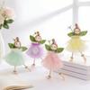 Party Supplies Long Legs Flower Fairy Ornaments Cute Mesh Easter Fairy Pendant Handmade with Flower Wing Girl Pendant Home Party