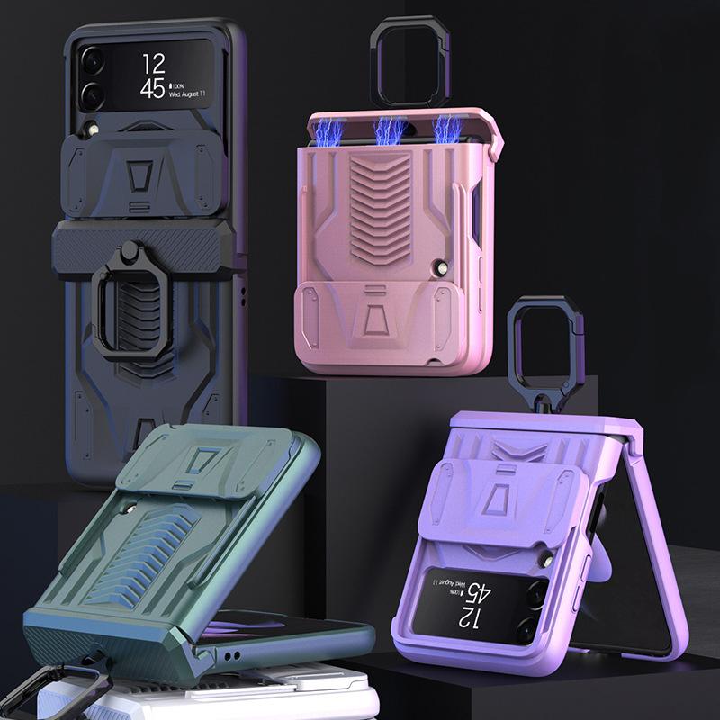 Противопыльный чехол для объектива, складной чехол-сумка для Samsung Galaxy Z Flip 4 Flip4 Flip3 Flip5 Flip 3 5 Zflip3 Zflip4, чехол с кольцом на палец