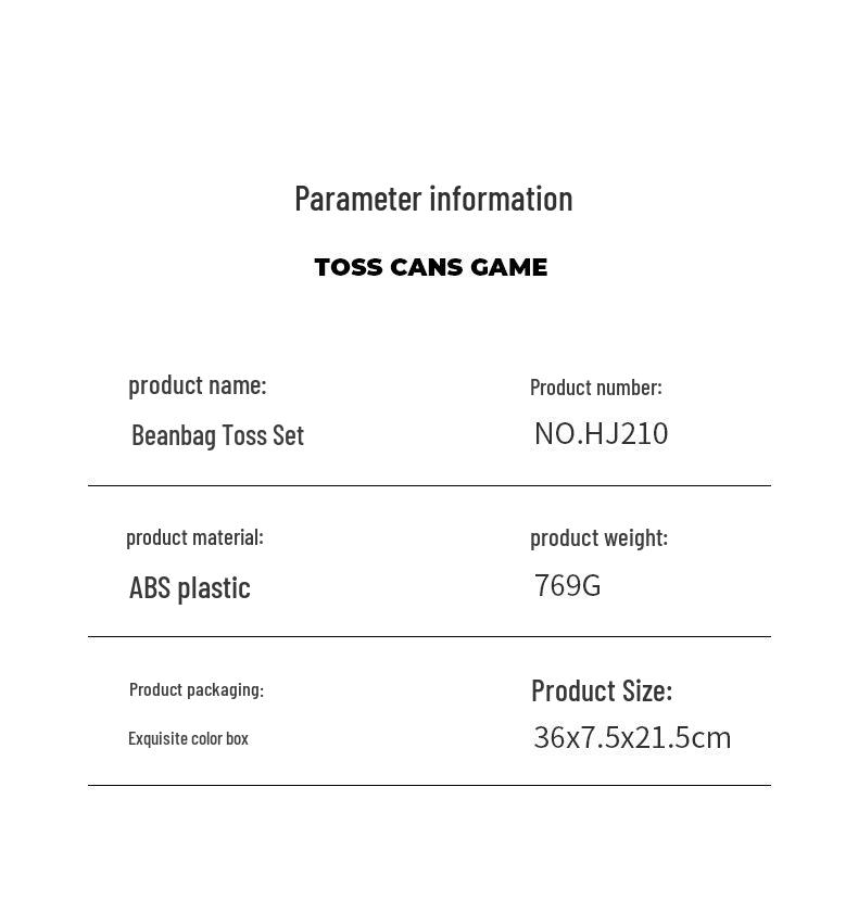 Трансграничный набор для бросания мешочков с фасолью со светом - Игрушка для бросания колец для помещений и улицы