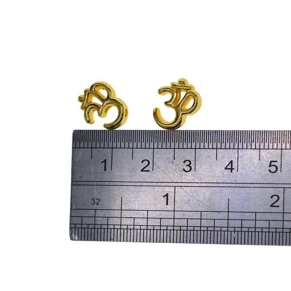 50 Pieces Yoga OM Spacer Beads Jewelry Making Findings DIY Decorative Gold Earrings Lightweight