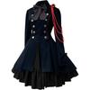Plus Size 5XL Gothic Lolita Party Dresses Women Elegant Bow Collar Pleated Lace Up Ruffles Dress Medieval Retro Princess A Line