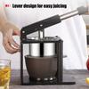 Hand Pressed Juicer Manual Press Juicer Lever Design 304 Stainless Steel Hand Pressed Juicer Fruit Squeezer with Two Filters