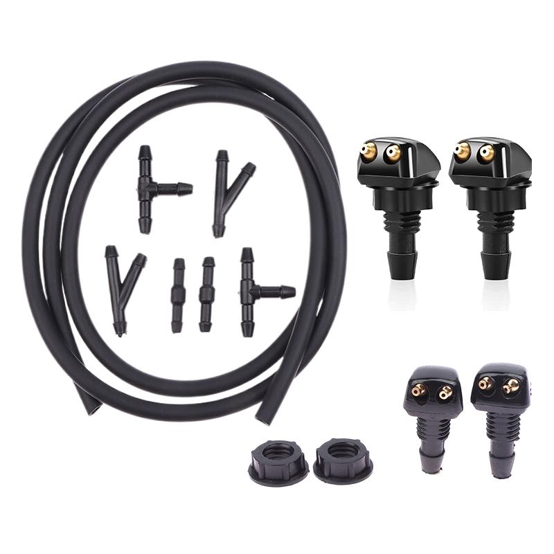 1 комплект автомобильных форсунок омывателя лобового стекла с двумя отверстиями, распылительная струя для стеклоочистителя, форсунка для омывателя лобового стекла автомобиля