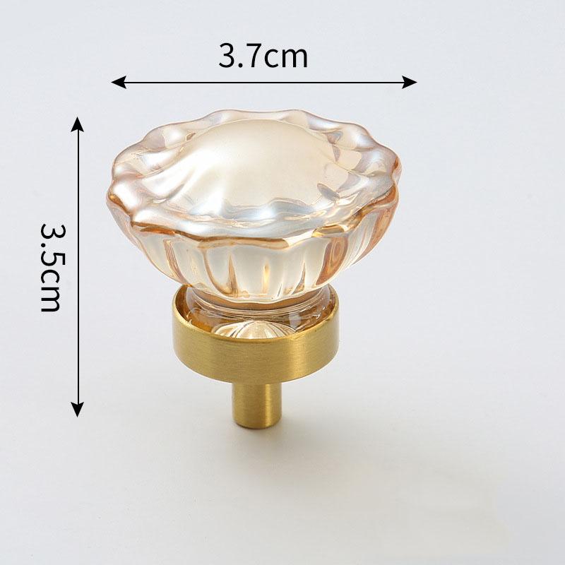 Light Luxury Drawer Crystal Handle Bedside Cabinet Door Handle Crystal Pigeon Egg Porch Cabinet Door Handle