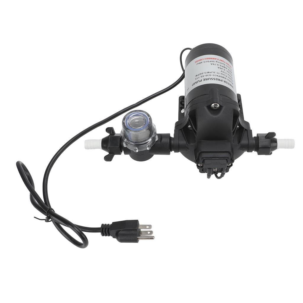 Промышленный насос давления воды 115 В Водяной диафрагменный самовсасывающий насос Вилка США для RV Яхты