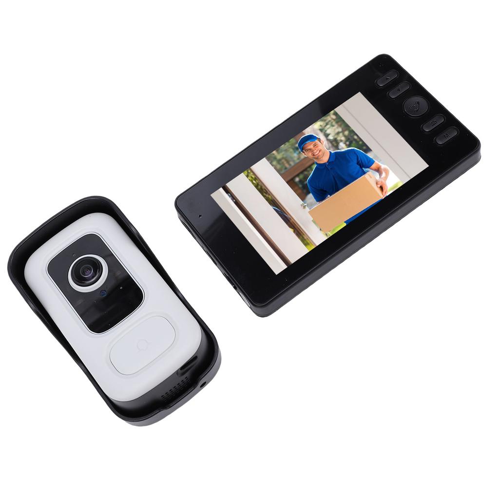 Беспроводная видеодомофонная система 1080P 110 градусов Широкоугольный объектив Умный WiFi видеодомофон с 4,3-дюймовым