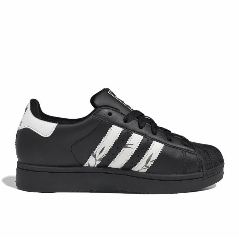 adidas Originals Superstar 2 Бамбуковое лезвие Устойчивые к истиранию Низкие кеды для скейтборда Унисекс Черный Белый JI0079(Команда598-)