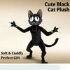 99 ночей в лесу Черный кот Плюшевая игрушка Украшение Забавная черная кошка Мягкая кукла Коллекция Подарок на Хэллоуин День Рождения