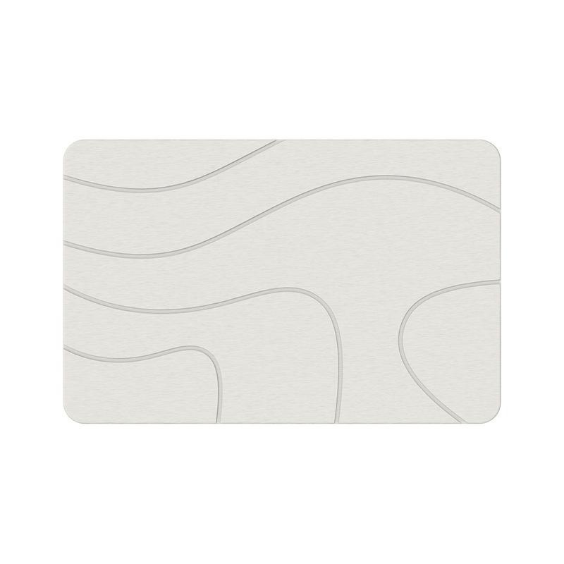 Minimalist Non-Slip Diatomaceous Earth Bath Mat - Water Absorbent, Dirt-Resistant Rug for Bathroom & Hallway
