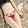 Sexy Women's Underwear Lace Fashion Cross Belt Bundled Thong Embroidered G-String Girls Briefs Ladies