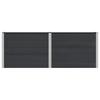Raised Garden Bed Black 250 x 50 x 91 cm