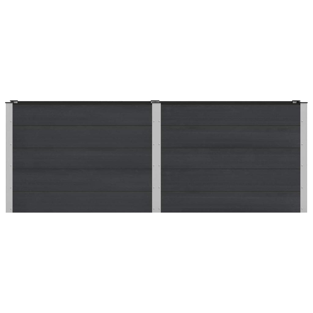 Raised Garden Bed Black 250 x 50 x 91 cm