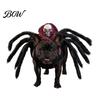 Pet Party Supplies for Dogs Spider Costume, Halloween Cat Outfit with Skull Face, Black Funny Apparel Holiday Cats Cosplay Photo Props Easy