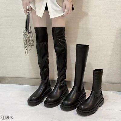 Модные сексуальные сапоги на платформе, элегантные длинные сапоги до бедра для женщин, готические сапоги на толстом каблуке выше колена, женские сапоги Botas De Mujer