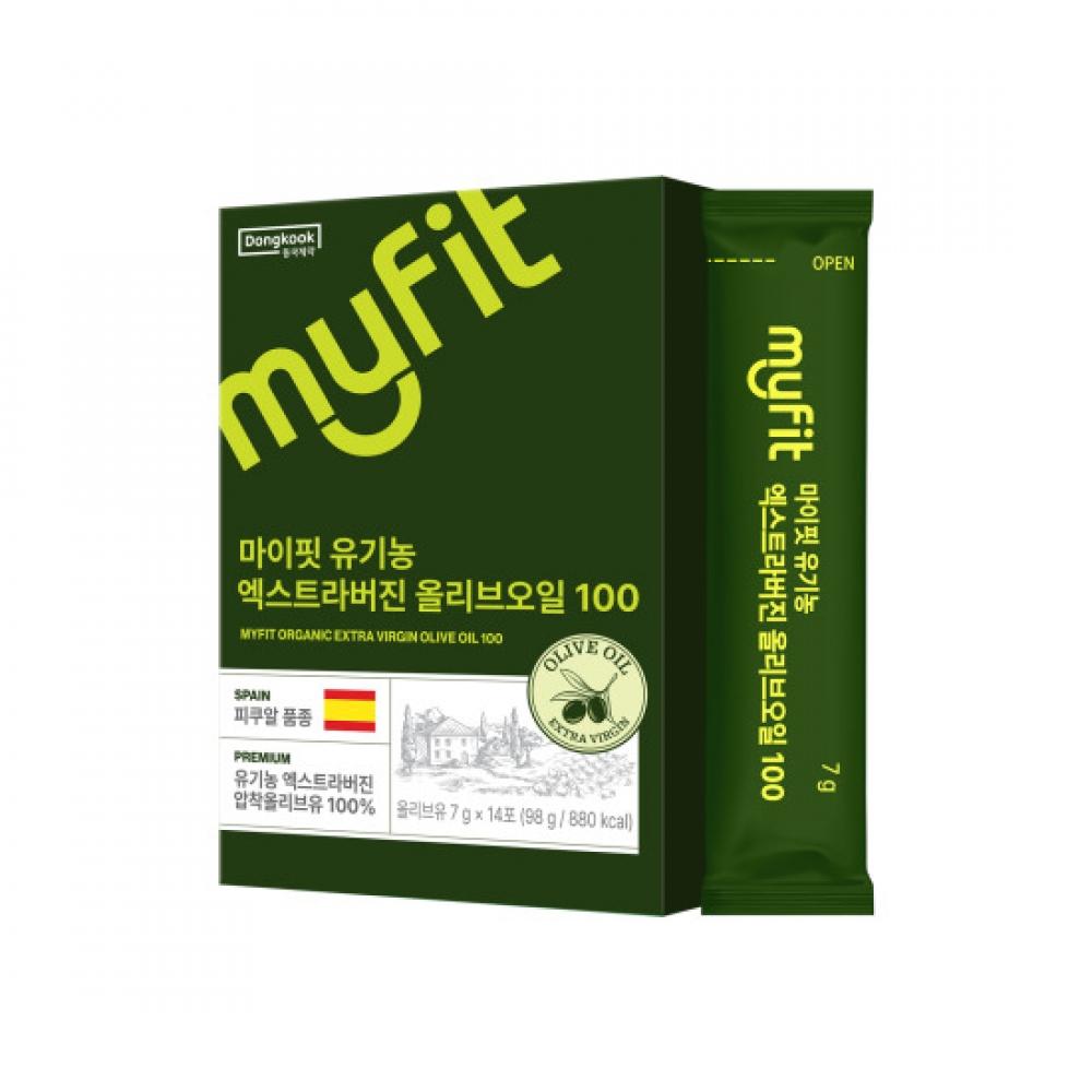 Dongkook Pharmaceutical Myfit Organic Extra Virgin Olive Oil 100 14 Count 1 Box