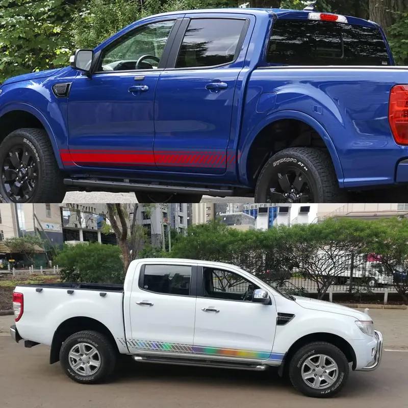 Наклейки-полосы на боковые двери пикапа Для Ford Ranger F150 Chevrolet Silverado Toyota Hilux Volkswagen Amarok Автоаксессуары