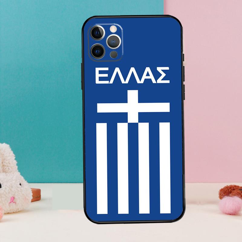 Греция Греческий Национальный Флаг Чехол Для iPhone 14 13 12 11 15 16 Pro Max X XR XS Max 14 Plus Мягкая Задняя Крышка