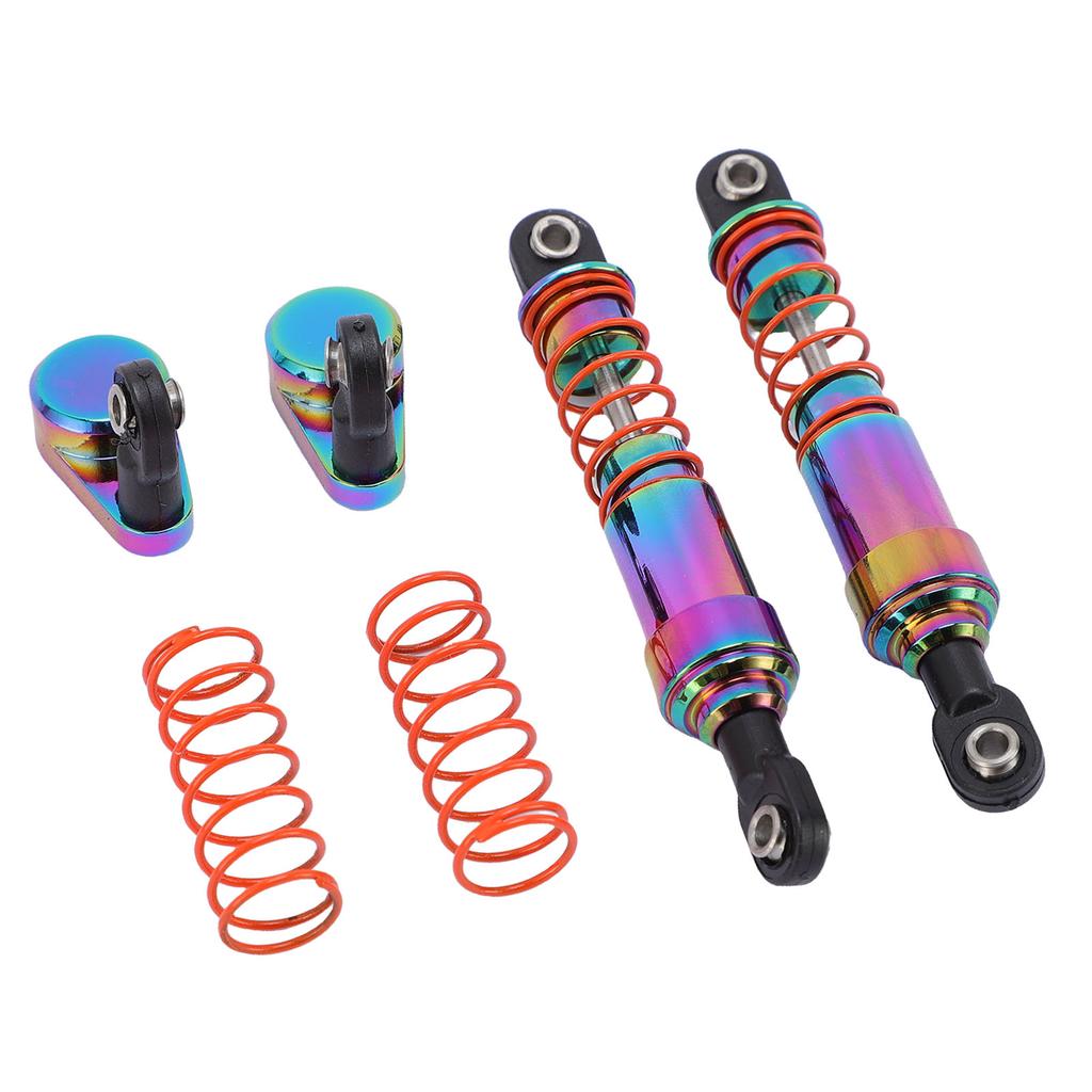 1 Pair Oil Pressure Shock Absorbers with Offset Caps Aluminum Alloy Large Bore Model Vehicle Shock Damper Kit 85mm