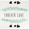 Grand Transfert Textile Patch Écusson Thermocollant Forever Love 19 Cm