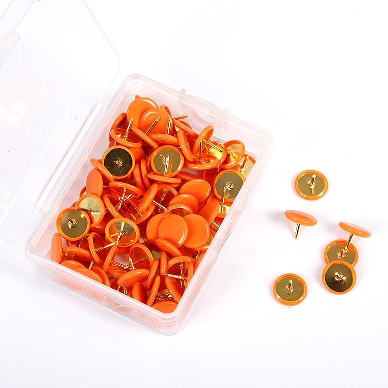 100 шт., красочные канцелярские кнопки для домашнего офиса, канцелярская кнопка, пробковая доска, канцелярская кнопка, фото настенная карта, маркеры