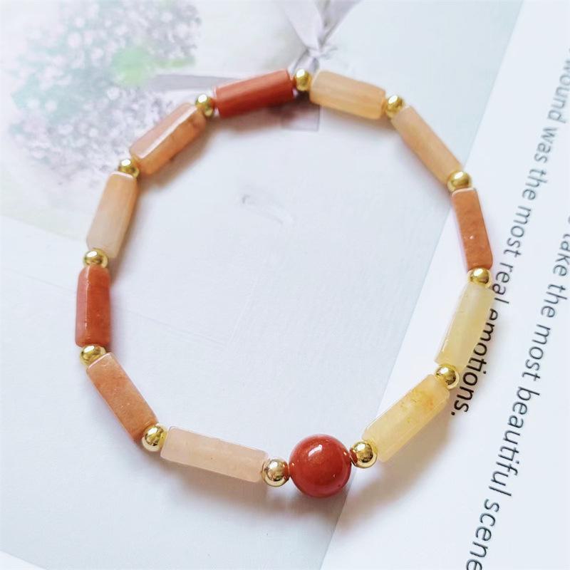 Браслет из натурального аметиста с квадратными бусинами-разделителями и розовой кристаллической энергией, модный свежий дизайн