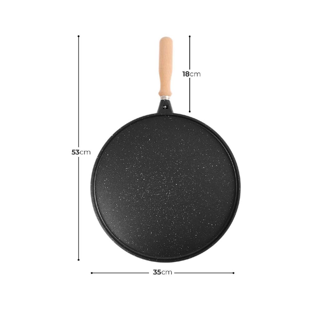 Double Sided Granite Casting Flatbread Pancake Grill Handle Removable Baked Grill Pastry Tray