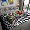 3D Vortex Abstract Print Area Rugs Non Slip Flannel Carpets for Home Living Room Bedroom Kitchen Machine Washable Floor Mat