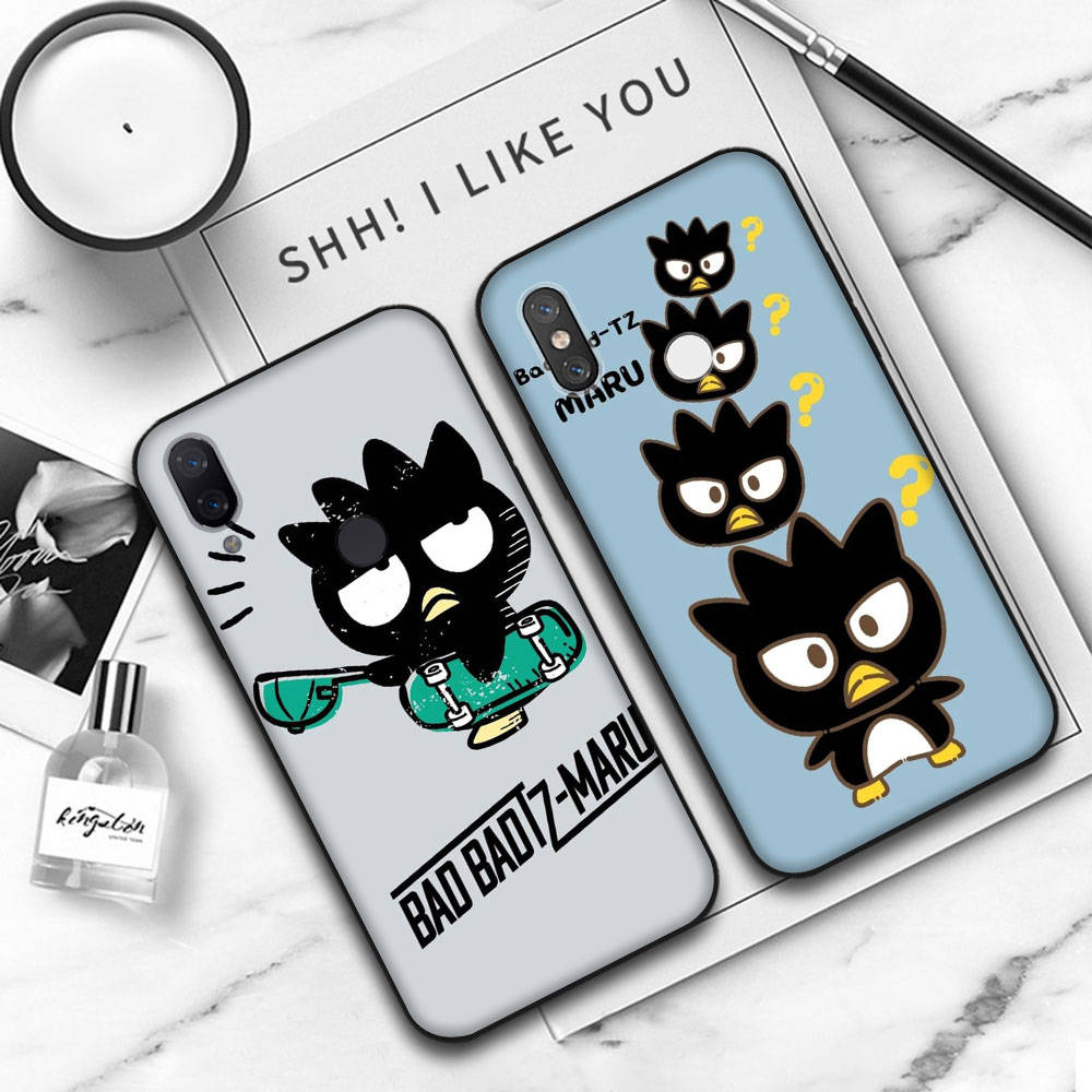 JZ13 Черный мягкий чехол Badtz-maru для OPPO Reno 8 6 5 4 Pro Plus Find X3 A17 A3 A31 A38 A40 A53 A54 A55 A74 A76 A78 A77 A80 A94 A95 A96 Lite