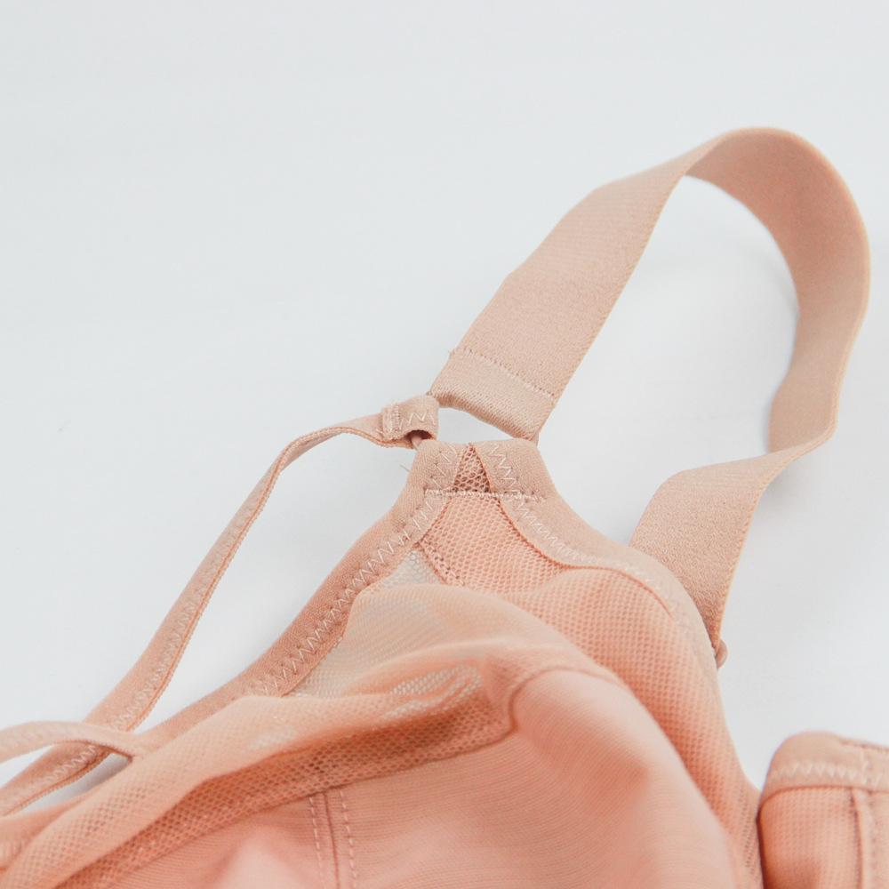 Плюс Размер Женское Нижнее Белье Тонкий Дышащий Большой Чашки Нижнее Белье Без Подкладки Сосборенный Бюстгальтер Пуш-Ап Минимайзер Бюстгальтер На Косточках