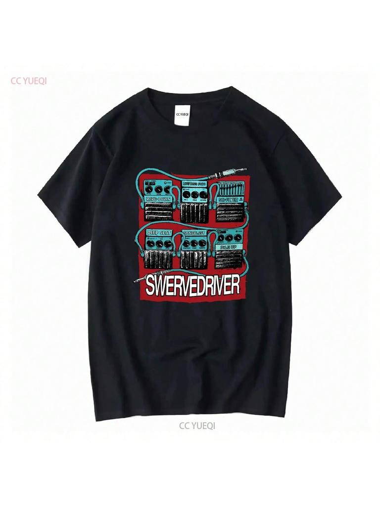 Винтажная футболка Swervedriver Raise PromoT 1991 года Shoegaze Педали Grunge MBV Винтажная стирка Уличная одежда Слегка повседневная Растянутая