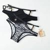 Women's Sexy Underwear Low Waist T-back Panties Hollow Out Strap G-String Thongs Ladies High Cut Bikini Briefs