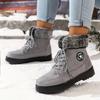Shoes Women's Snow Boots TEMU Long Boots Piled Thickened Cotton Shoes Cold-proof and Warm Women's Cotton Boots