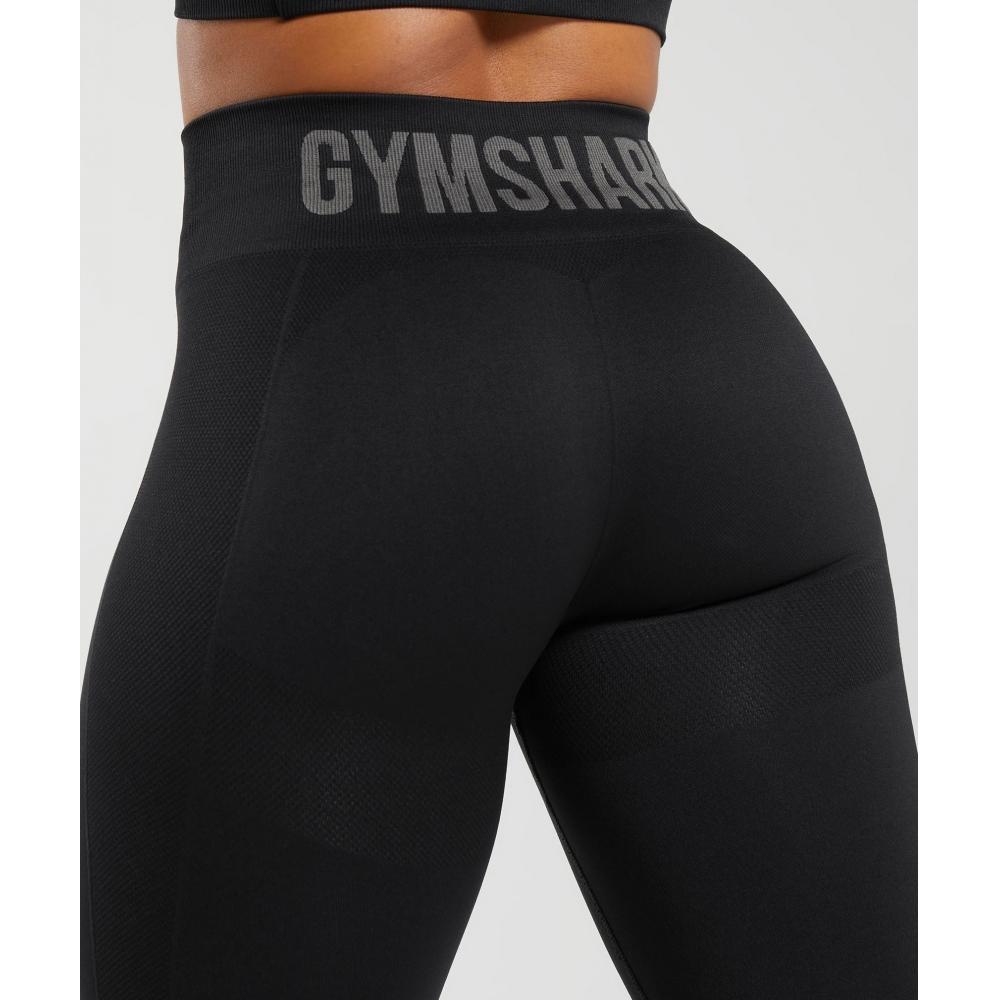 Gymshark Леггинсы Flex с высокой талией, черные B1a2q Bbbb
