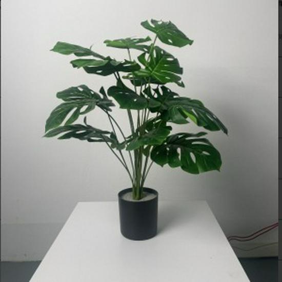 Potted Turtle Back Bonsai: Faux Floor Plant Decoration - Small Green Simulation Ornaments for Living Room