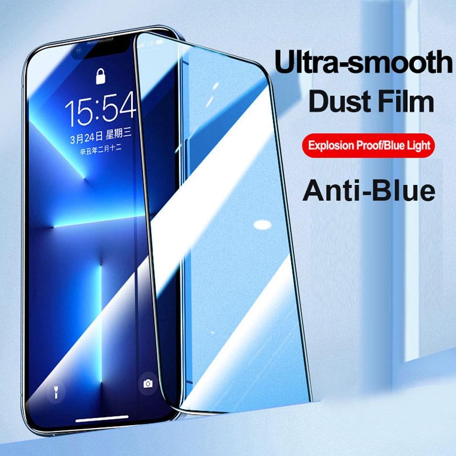 Для iPhone 16 15 14 Plus 13 12 11 Pro X Xs Max XR закаленное защитное стекло для экрана с полным покрытием против синего излучения, простая установка, аксессуары для инструментов